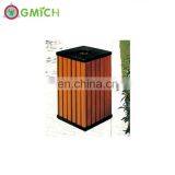 Guangzhou factory wood outdoor trash bin from China