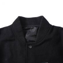 HOT SALE 2021 NEW FASHION MEN'S WOOL/POLYESTER MELTON BASEBALL GENUINE LEATHER JACKET thumbnail-5