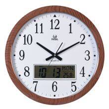 Wholesale Large Size LCD Quartz Wall Clock/LCD Clock with Daytime/Month/Year/