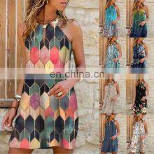 Manufacturers Wholesale Women's Short Sleeve Casual Printed Pocket Dress Women's Clothing thumbnail-2