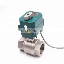 1 inch CTF-001 with override CR03 3 wire AC24V DN50 BSP SS304 female ss304 electric stainless steel ball valve