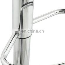 Modern Adjustable Swivel With Racer Design White Leather Bar Stool thumbnail-4