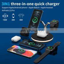 2021 Hot Selling 3 in 1 Wireless Charger for IPhone 13 Portable Table Led for Apple Watch for Air Pods thumbnail-3