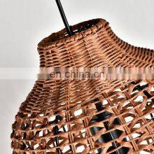 HUAYI New Design E27 60w Indoor Kitchen Dining Bedroom Iron Rattan Modern Ceiling Chandelier Pendant Light thumbnail-4