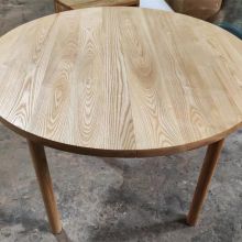 solid ashwood round dining table,extendable