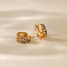 KMJ Sensitive Skin Friendly 18K Gold Plating Tarnish Resistance Brass Earrings thumbnail-2