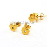 New Gold Plated Jewelry 316l Stainless Steel Jewelry Gold Earrings thumbnail-2
