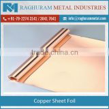 Bulk Buy Sturdy Copper Sheet Foil at Nominal Rate by Reputed Dealer of the Market