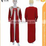 95%polyester 5%spendax Milk Silk Casual Muslim Gown With Chemical Lace thumbnail-1