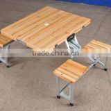 Yes Folded and outdoor wooden folding picnic table with seats                        
                                                Quality Choice