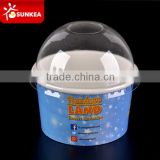 Custom printed disposable paper icecream cup clear lid
