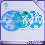 Color Winter Snowflake Christmas Soft Pvc Decorative Mat Coaster thumbnail-2