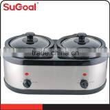 1.5L SS Body Twins Slow Cooker thumbnail-1