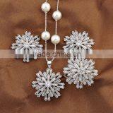 Jewelry Set 2016 Women Snowflake Heavy Pearl Necklace Set thumbnail-5