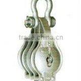 Triple Steel Block With Shackle Hemp Rope