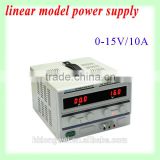 0-15V/0-10A linear model power supply, dc power supply manufactures, wholesale supplies of linear dc adjustable power supply