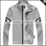 2016 Hot Design Plain Design Crew Neck Sweatshirt Knit Fleece Cardigan Mens Sweatshirt With Button