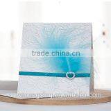 Embossed Paper Wedding Invitations With Buckle Feather
