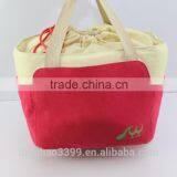 2016 New Design Cooler Bag Cotton Lunch Bag Fashion Drawstring Cooler Bag thumbnail-1