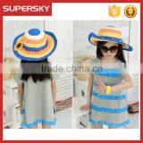 K-114 Flower Women Ladies Floppy Bohemia Straw Hat Wide Large Brim Sun Summer Beach Cap Hat thumbnail-3