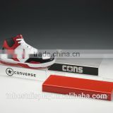 elegant single wall mount acrylic shoe display stand,acrylic shoe shelves,acrylic shoe display