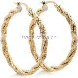 Passport to Fine Jewelry Gold Rope-Design Hoop or Oval Earrings Manufacturer & Factory & Supplier thumbnail-1