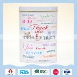Special design words for gift packaging tin can