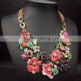 Colorful Flower Necklace For Women Fashion Necklace Collar Jewelry New Design thumbnail-3