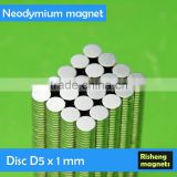 Practical magnet D5x1mm Neodymium disc