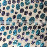 Colorful Circles Embroidery Dots Sequins Fabric thumbnail-2
