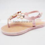 Flower Top PVC Flat Sandals for Girls and Women thumbnail-2
