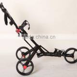 2016 Brand New Fold Light Weight 3 Wheels Push Pull Golf Trolley Manual Golf Cart thumbnail-2