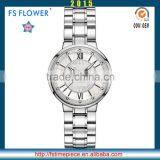 FS FLOWER - UAE Market Fashion All Gold Plated Watch For Laides Japan Movement Stainless Steel Watch thumbnail-3