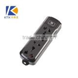 4 Way Black S.A Industrial Universal Power Extension Trailing Socket