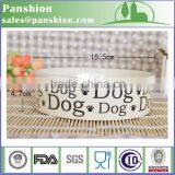 Wholesale Round Shape Ceramic Pet Bowl With Decal Finish thumbnail-2
