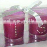 Aroma candle in pillar glass, fancy candles