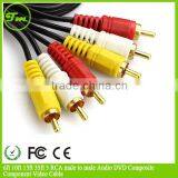 6ft 10ft 15ft 35ft 3 RCA Male to Male Audio DVD Composite Component Video Cable thumbnail-1