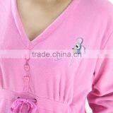 Kevince Women Polar Fleece Pyjamas Set Pajama Pink Mouse 1000pcs up OEM Factory Directly thumbnail-4