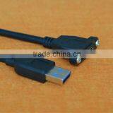 USB 3.0 AM to Micro USB 3.0 BM Panel Mount Cable With Screw Lock thumbnail-2