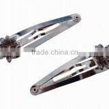 Cute Gold Plated Flower Snap Clips for Spring thumbnail-1