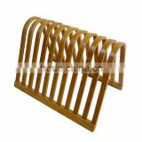 DT007/ Kitchen Art Shape Construction Shape Bamboo Wooden Wall Dish Plate Rack