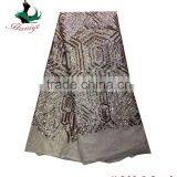 Haniye JLQ08-3/Newest African Net Lace With Sequins High Quality African Tulle Lace Fabric thumbnail-3