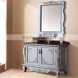 WTS22500 Classic Antique 30-inch White Single Sink Bathroom Vanity With Marble Top thumbnail-6