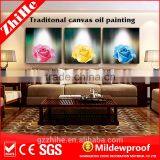 Wholesale Dropshipping Light up Led Canvas Painting Handmade Fabric Flowers Oil Painting Flower for Home Decor thumbnail-2