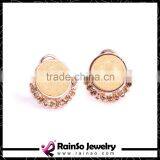 Austrian Crystal Stud Clip On Earrings Statement Jewlery thumbnail-3