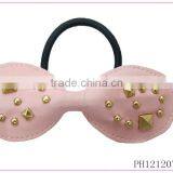 Leather Elastic Hair Band,pink Elastic Hair Band for Girls,thick Hair Elastic Band thumbnail-1