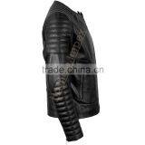 Men's Black Biker Leather Jacket thumbnail-4