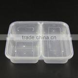 Black 3 Divided Microwavable Safe Storage Plastic Food Containers thumbnail-2