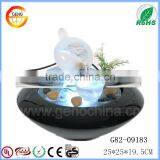 High Grade Black Color Ceramics and Transplant Glass Mini Water Table Fountain thumbnail-1