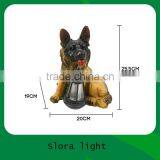 Solar Powered Polyresin Animal Dog Shaped Garden Lantern With Bright White LED Lights thumbnail-5